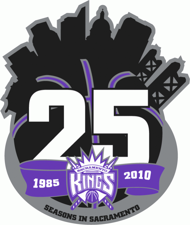 Sacramento Kings 2009-2010 Anniversary Logo iron on paper